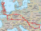 Trasa cesty po Evropě (2005)